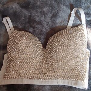 DIAMOND CORSET  WHITE Size small